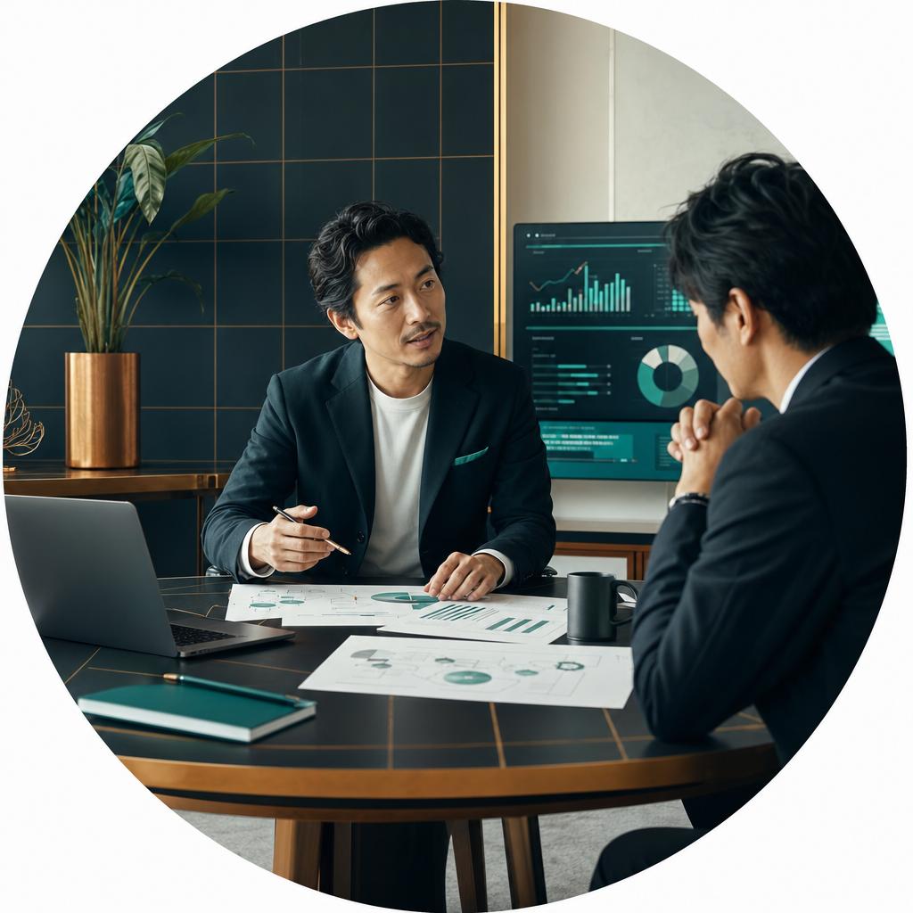 経営者と構想を整理するマーケティングプロデューサー